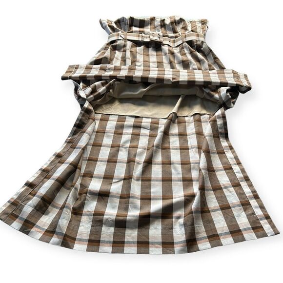 Maeve Anthropologie Belted Square-Neck Plaid Dress - Picture 9 of 14